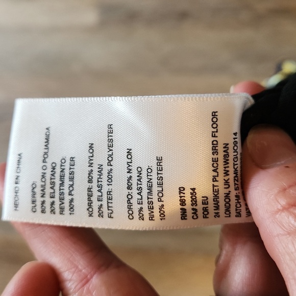 Urban Outfitters Out From Under Black Floral Strappy Swimsuit One Piece M - Picture 5 of 10